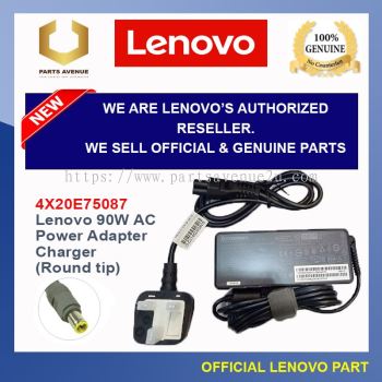 4X20E75087 Lenovo 90W AC Power Adapter Charger 3-Pin Plug with Round tip