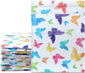 Colorful Butterfly Bubble Mailer Padded Self Seal Mail Shipping Bags