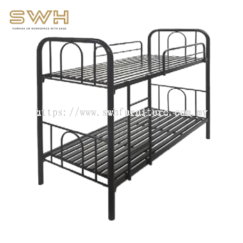 Double Decker Metal Bedframe Heavy Duty For School College Asrama Pekerja 