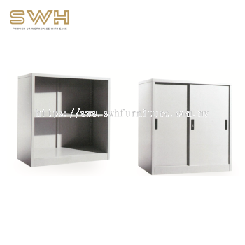 Half Height Steel Cupboard Locker Open or With Sliding Door