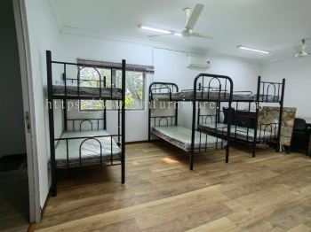 Metal Double Decker Bed Frame Katil Dua Tingkat Asrama | Plywood | Single Mattress Tilam Murah Asrama | Hostel Furniture Supplier | Penang | Kl | Perak | Kedah | Melaka