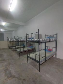 Katil Besi Asrama Double Decker | Tilam Asrama Single Mattress Hostel | Bantal Selimut Asrama Murah | Hostel Furniture Supplier | Pembekal Perabot Asrama | KL | Bukit Jalil 