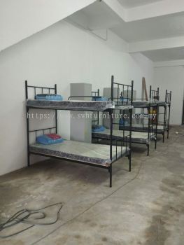 Katil Besi Asrama Double Decker | Tilam Asrama Single Mattress Hostel | Bantal Selimut Asrama Murah | Hostel Furniture Supplier | Pembekal Perabot Asrama | KL | Bukit Jalil 