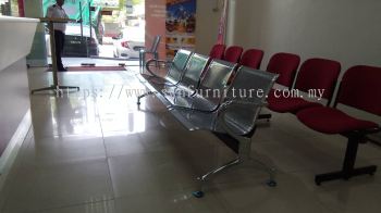 Steel Link Chair 4 Seater | Waiting Link Chair | Kerusi Berangkai Menunggu Kedai Klinik Hospital | Office Chair Penang | Office Furniture Penang | Pembekal Kerusi Berangkai Besi | Penang | Kulim | CHeras | Ampang | Rawang | KL | Muar