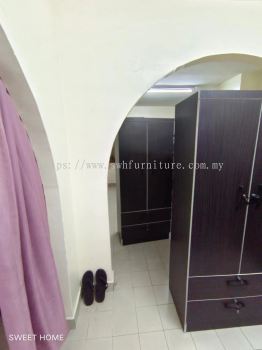 Cheap Wooden Wardrobe | 2 Door Woode Locker | Almari Kayu Murah | Hostel Furniture Supplier | Pembekal Almari Loker Asrama | KL | Cheras | Klang | Changlun | Sik | Jitra | Chendering | Kangar