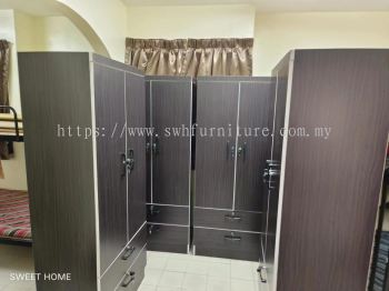 Cheap Wooden Wardrobe | 2 Door Woode Locker | Almari Kayu Murah | Hostel Furniture Supplier | Pembekal Almari Loker Asrama | KL | Cheras | Klang | Changlun | Sik | Jitra | Chendering | Kangar