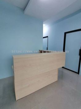 L SHAPE Reception Table | Reception Table For Clininc Medical Centre | Standard Clinic Reception Counter | Meja Resepsi Klinik Hospital | Office Table Penang | Office Furniture | KL | Perda| Ipoh | Kajang | Klang  Meru | Cheras | Ampang