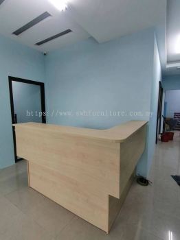 L SHAPE Reception Table | Reception Table For Clininc Medical Centre | Standard Clinic Reception Counter | Meja Resepsi Klinik Hospital | Office Table Penang | Office Furniture | KL | Perda| Ipoh | Kajang | Klang  Meru | Cheras | Ampang