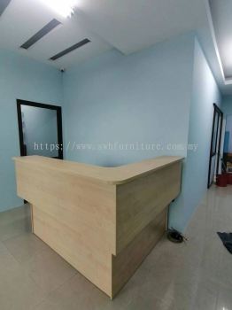 L SHAPE Reception Table | Reception Table For Clininc Medical Centre | Standard Clinic Reception Counter | Meja Resepsi Klinik Hospital | Office Table Penang | Office Furniture | KL | Perda| Ipoh | Kajang | Klang  Meru | Cheras | Ampang