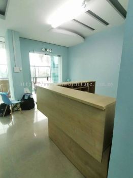 L SHAPE Reception Table | Reception Table For Clininc Medical Centre | Standard Clinic Reception Counter | Meja Resepsi Klinik Hospital | Office Table Penang | Office Furniture | KL | Perda| Ipoh | Kajang | Klang  Meru | Cheras | Ampang