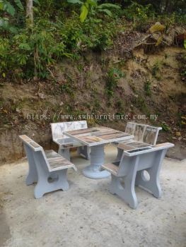 Marble Slab Stone Table And Bench | Outdoor Stone Concrete Table Bench | Kerusi Meja Batu Sesuai Untuk Tujuan Derma | KL | MBSP | Majlis Perbandaran | Kulim | Lunas | Sp