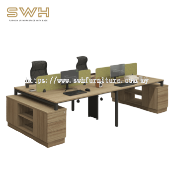 OFFICE WORKSTATION TABLE OF 4 B16-SL-4R | OFFICE FURNITURE