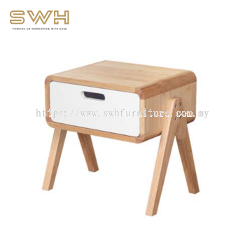 TIMBER Solid Wood (N) BedSide Table Cabinet | Bedroom Furniture Store