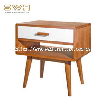 WILLOW II Solid Wood (O) BedSide Table Cabinet | Bedroom Furniture Store