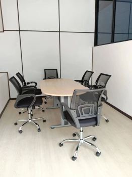 6FT Conference Meeting Table | Oval Shape Meeting Table | Meja Mesyuarata Murah Bujur 6 Kaki | Office Furniture | OFFICE TABLE PENANG | KL | PERAK  | KEDAH | JOHOR BAHRU | SEREMBAN | Kangar