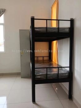 SUPER HEAVY DUTY Metal Double Decker Bed  For Workers Dormitory Hostel | Hospital Dormitories Nurse Worker Metal Bed | Tilam Single Asrama Murah | Loker Besi Murah | KL | Cheras | Klang | Port Dickson | Nilai | Ipoh | Kelana Jaya | Sungai Buloh