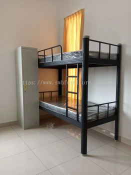 SUPER HEAVY DUTY Metal Double Decker Bed  For Workers Dormitory Hostel | Hospital Dormitories Nurse Worker Metal Bed | Tilam Single Asrama Murah | Loker Besi Murah | KL | Cheras | Klang | Port Dickson | Nilai | Ipoh | Kelana Jaya | Sungai Buloh