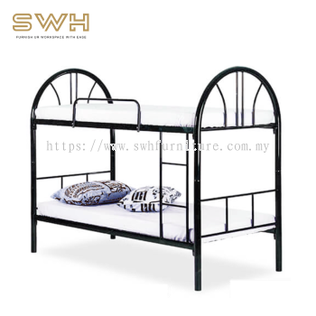 Double Decker Metal Bedframe Hostel | Hostel Furniture Bed Locker Supplier