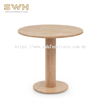 ISOKA (N) Solid Wood Round Cafe Dining Table | Cafe Furniture