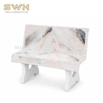 Outdoor Stone Bench - Marble Plat + Concrete Stone Bench