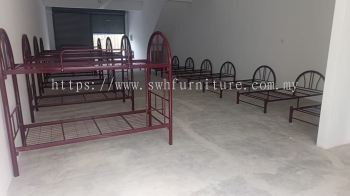 Hostel Double Decker Metal Bed Malaysia | Heavy Duty Worker Hostel Bed Frame | Katil Besi 2 Tingkat Asrama | Katil Double Decker Heavy Duty JTK - Deliver KL,Puchong, Penang, Batu Kawan, Perai, Bayan Baru , Lunas, Kulim Hitech
