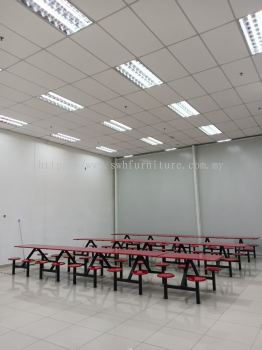 4 Seater Fibreglass Canteen Set | Factory, School & Food Court Furniture Malaysia | Factory Lunch Table | 4 Seater Canteen Set | Commercial Dining Furniture Supplier Malaysia | Deliver Kulim Hi Tech, Lunas, Batu Kawan ,Prai, Bayan Lepas, Bayan Baru, Sungai Buloh, Puchong, Kl
