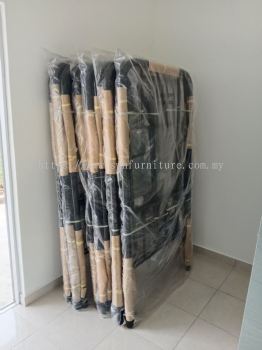 Heavy Duty Metal Double Decker Bed Set | High Resilient Foam Mattress Cotton Calico & Steel Locker Malaysia | Complete Heavy Duty Hostel Furniture Solution for Government, Military, Industrial & Commercial Accommodation | Deliver Penang, Perlis, Kedah , Perak, Selangor