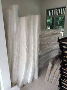Heavy Duty Metal Double Decker Bed Set | High Resilient Foam Mattress Cotton Calico & Steel Locker Malaysia | Complete Heavy Duty Hostel Furniture Solution for Government, Military, Industrial & Commercial Accommodation | Deliver Penang, Perlis, Kedah , Perak, Selangor