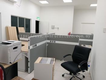 Office Workstation Cubicle Partition | Modular Office Workstation Malaysia | Office Partition System | 2 Pax 4 Pax Workstation Supplier Penang KL