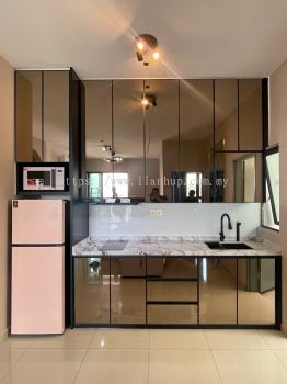 Bronze Mirror 3G Aluminium Kitchen Cabinet