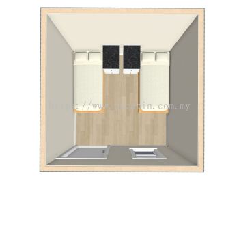 (2 - 4 pax) Bedroom Plan View Cabin Design - Cabin Home/CLQ