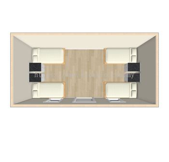 4-8 pax bedroom plan view cabin design - cabin home/ clq