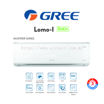 Gree LOMO-I 1.0HP Inverter Air Conditioner GWC09QB-K3DNC8B/I