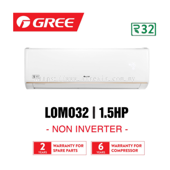 Gree LOMO R32 Aircond Non-Inverter (1.5HP) GWC12QC