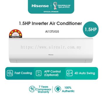 Hisense 1.5HP Standard Inverter Air Conditioner 5 Star R32 AI13TUGS