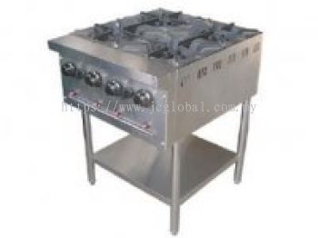 B62 4 OPEN BURNER C/W STAND