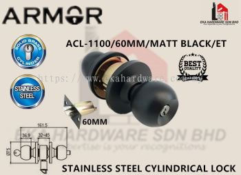 ARMOR STAINLESS STEEL CYLINDRICAL LOCK