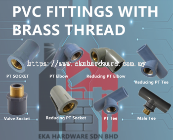 PVC Pipe Fittings With Brass Thread