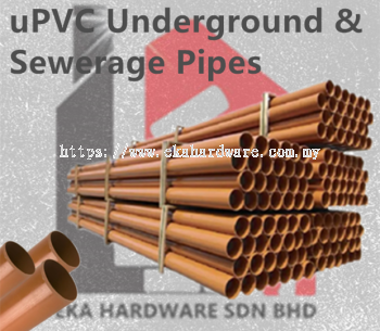 uPVC underground drainage and sewerage pipes