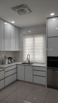 Triple Shade Roller Blind/ White/ Dim Out/ Exclusive Kitchen Design/Premium Looks 