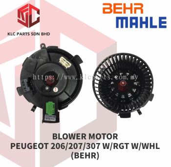 BLOWER MOTOR PEUGEOT 206/207/307 W/RGT W/WHL (BEHR)