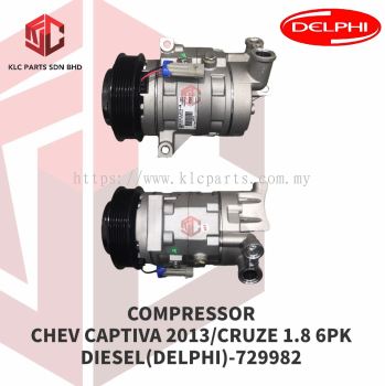 COMPRESSOR CHEV CAPTIVA 2013 CRUZE / 1.8 6PK DIESEL (DELPHI)-729982