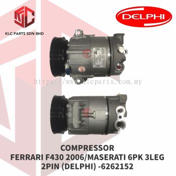 COMPRESSOR FERRARI F430 2006 / MASERATI 6PK 3LEG 2PIN (DELPHI) 6262152