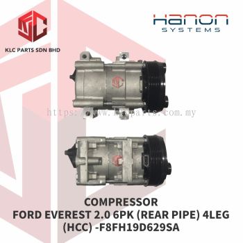 COMPRESSOR FORD EVEREST 2.0 6PK (REAR PIPE)(HANON) F8FH19D629SA