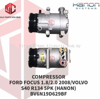 COMPRESSOR FORD FOCUS 1.8/2.0 2008/VOLVO S40 R134 5PK (HANON) BV6N19D629BF