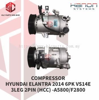 COMPRESSOR HYUNDAI ELANTRA 2014 6PK VS14E (HCC) -A5800F2800