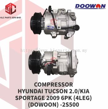 COMPRESSOR HYUNDAI TUCSON 2.0/KIA SPORTAGE 2009 6PK (DOOWON) -2S500