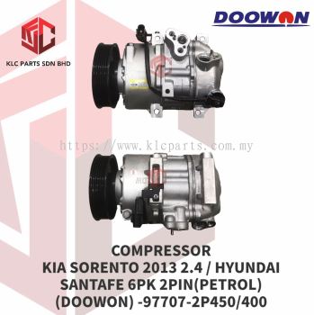 COMPRESSOR KIA SORENTO 2013 2.4/HYUNDAI SANTAFE 6PK (PETROL)(DOOWON) -97707-2P450/400