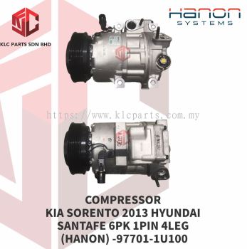 COMPRESSOR KIA SORENTO 2013 HYUNDAI SANTAFE 6PK (HANON) -97701-1U100