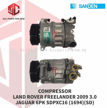 COMPRESSOR LAND ROVER FREEELANDER 2009 3.0 JAGUAR 6PK SDPXC16 (1694)(SD)